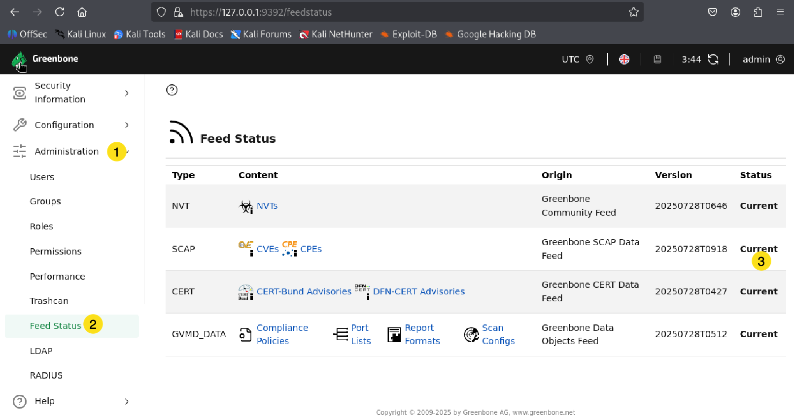 Image feed openvas